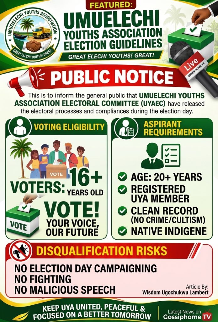 Umuelechi Youth Election Guidelines for 2026-2027