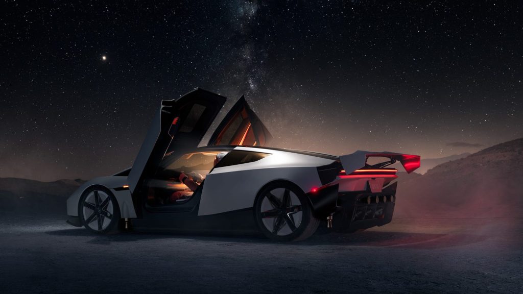 Elon Musk Flying Car Launch: Tesla Roadster SpaceX Thrusters