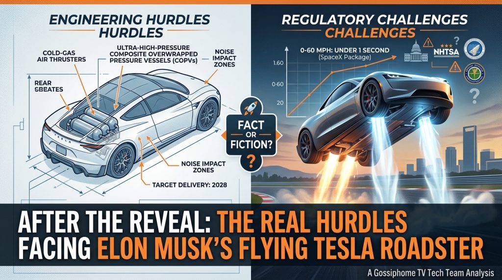 After the Reveal: The Real Hurdles Facing Elon Musk’s Flying Tesla Roadster